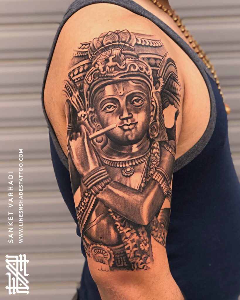 Krishna tattoo Cut Out Stock Images & Pictures - Alamy