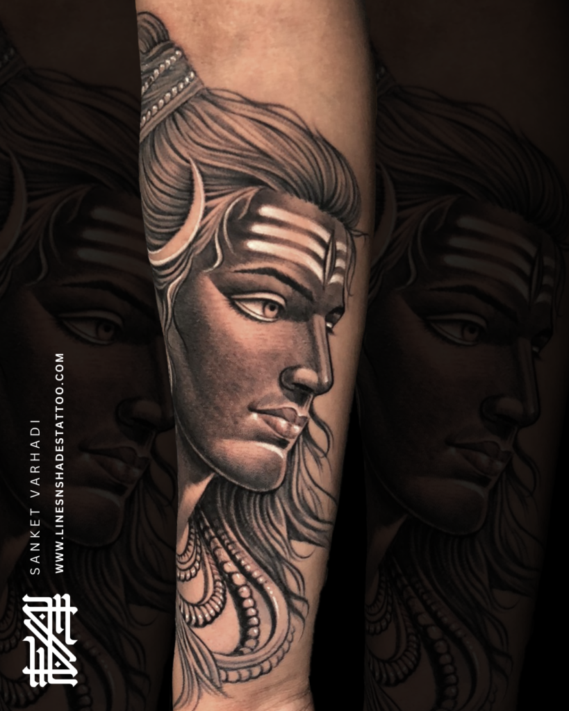 Shiva Portrait Tattoo